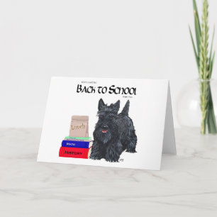Scottish Terrier Grattis på skolstart-kort Kort