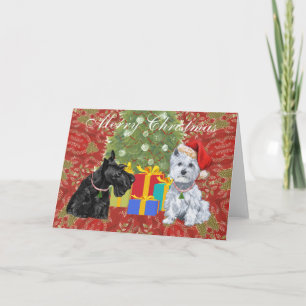 Scottish Terrier Greeting Card Helgkort