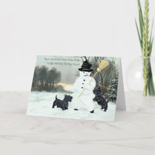 Scottish Terrier Greeting Card Helgkort