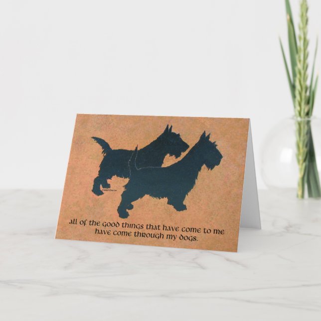 Scottish Terrier Greeting Card Kort (Framsida)