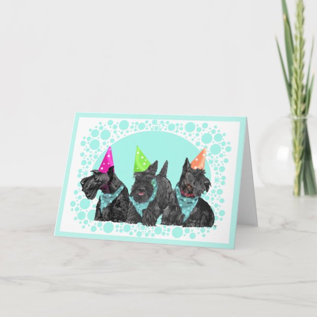 Scottish Terrier Greeting Card Kort (Framsida)