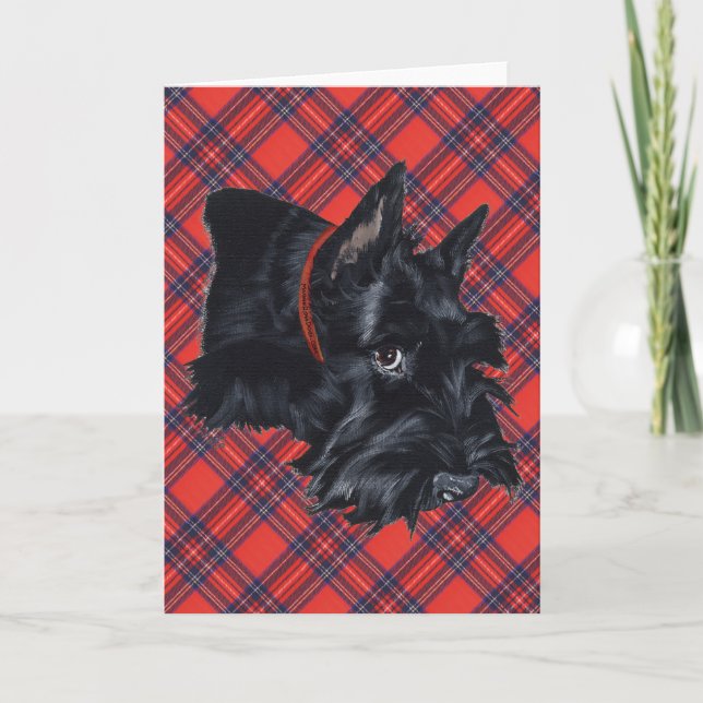 Scottish Terrier Greeting Card Kort (Framsida)