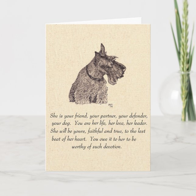Scottish Terrier Greeting Card Kort (Framsida)