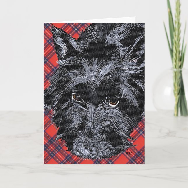 Scottish Terrier Greeting Card Kort (Framsida)