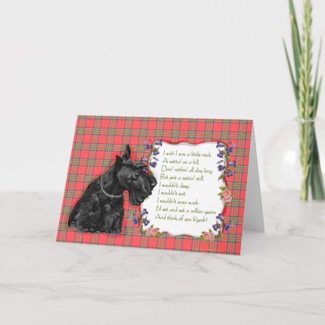 Scottish Terrier Greeting Card Kort (Framsida)