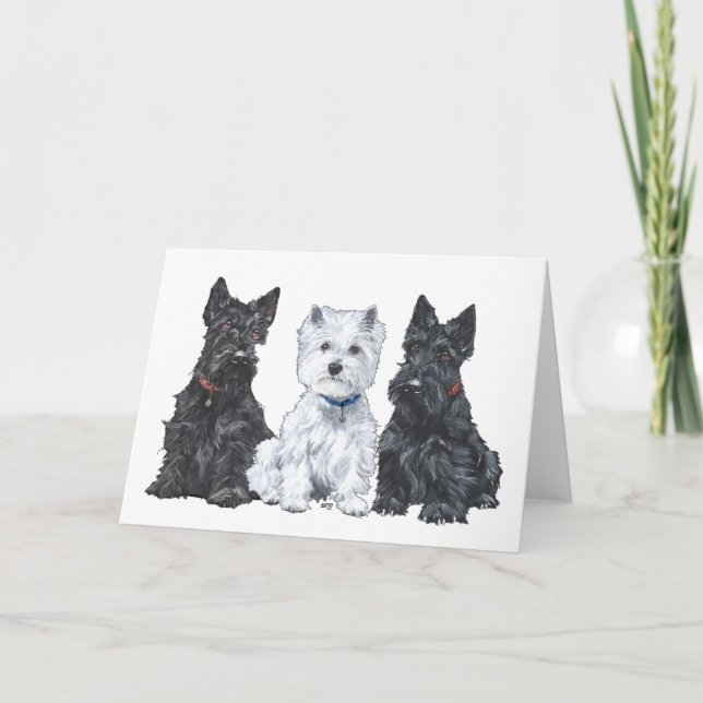 Scottish Terrier Greeting Card Kort (Framsida)