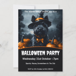 Scottish Terrier Halloween fest Inbjudningar