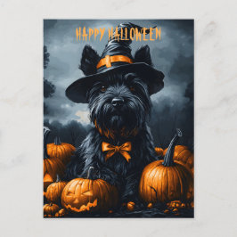 Scottish Terrier Halloween Helg Vykort