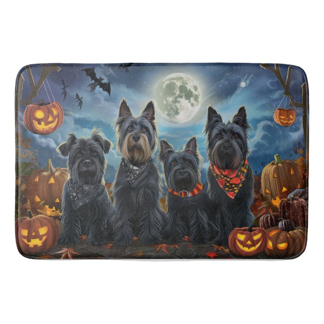 Scottish Terrier Halloween Spooky Badrumsmatta (Framsidan)