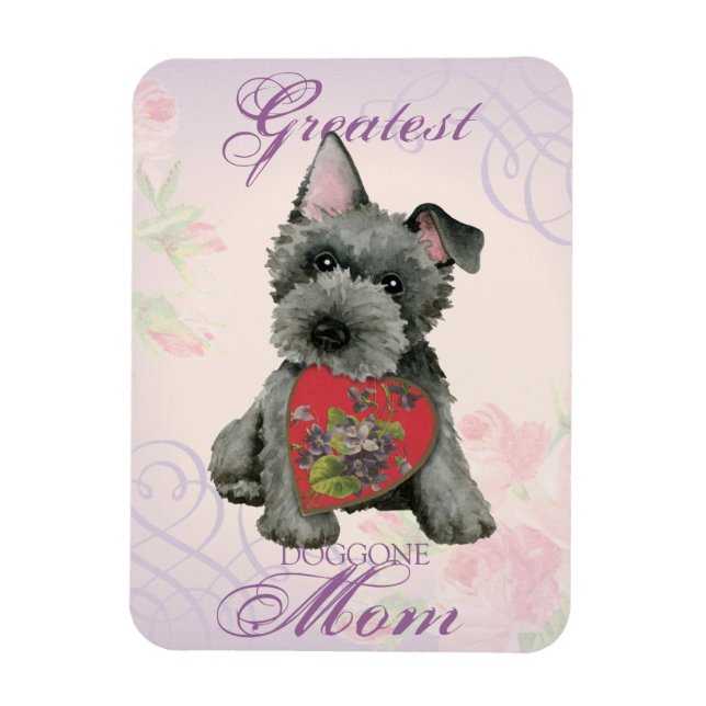 Scottish Terrier Heart Mamma Magnet (Vertikal)