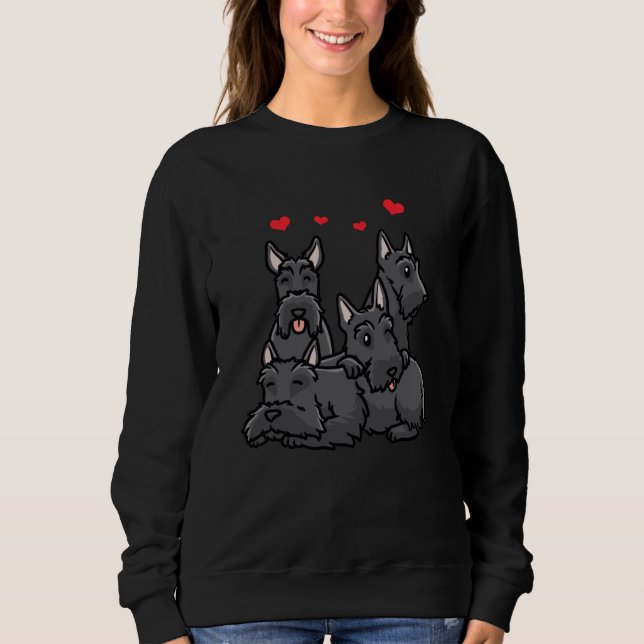Scottish Terrier Hund Aberdeen Terrier T Shirt (Framsida)