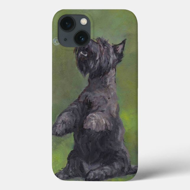 Scottish Terrier Hund Art Phone Case (Baksida)