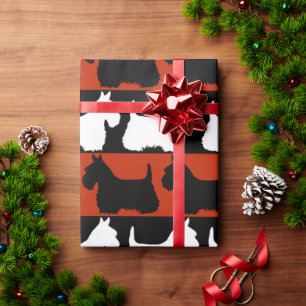 Scottish Terrier hund black/red/white, rand Thro Presentpapper