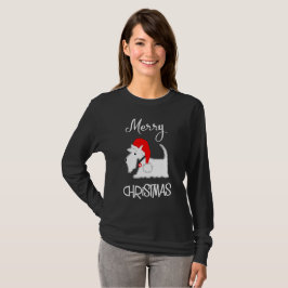 Scottish Terrier Hund God jul Cute Graphic T-shirt