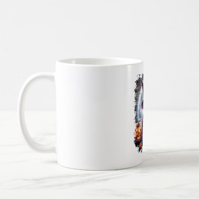 Scottish Terrier Hund Halloween Kaffemugg (Vänster)