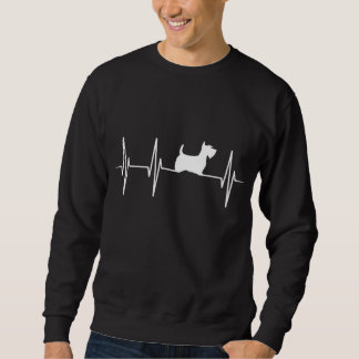 Scottish Terrier Hund Heartslag - Scottie Hund äls Lång Ärmad Tröja