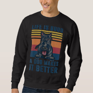Scottish Terrier Hund Hund Pappa Mamma Manar Women Lång Ärmad Tröja