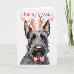 Scottish Terrier Hund i Bunny Öron för Påsk Helgkort