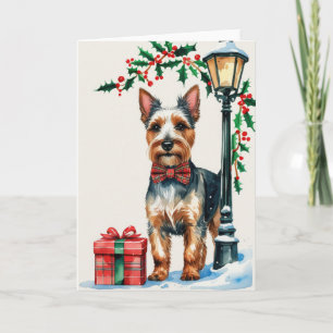 Scottish Terrier Hund-julhälsningskort Kort