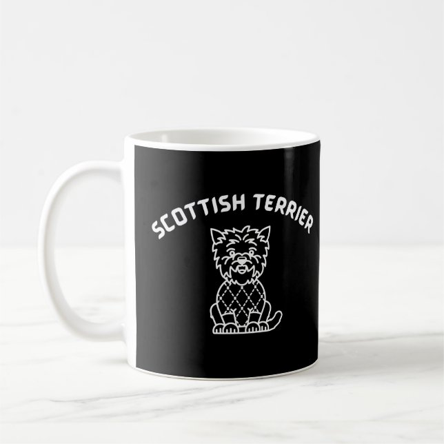 Scottish Terrier hund Mamma presentidé Kaffemugg (Vänster)