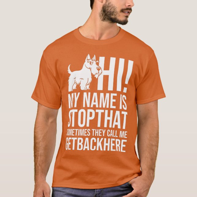 Scottish Terrier Hund Puppies Owner Älskare T Shirt (Framsida)