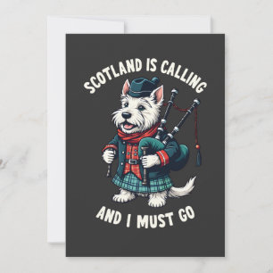 Scottish Terrier Hund Scotland ringer och jag måst Inbjudningar