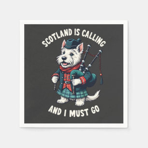 Scottish Terrier Hund Scotland ringer och jag måst Pappersservett