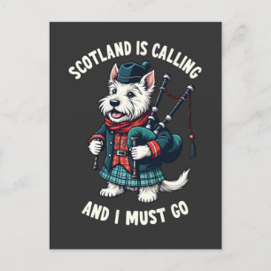 Scottish Terrier Hund Scotland ringer och jag måst Vykort