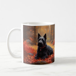 Scottish Terrier i Höst löv Fall Inspire Kaffemugg