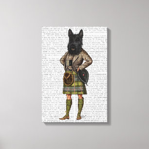 Scottish Terrier i Kilt Canvastryck