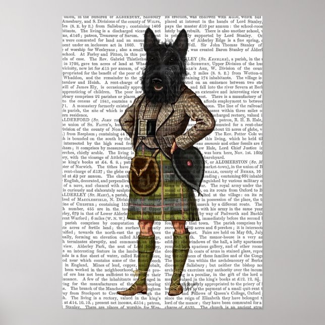 Scottish Terrier i Kilt Poster (Framsidan)