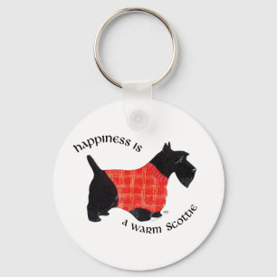Scottish Terrier i Red Play Sweater Nyckelring