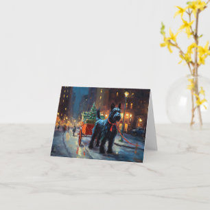 Scottish Terrier jul Festive Season Kort