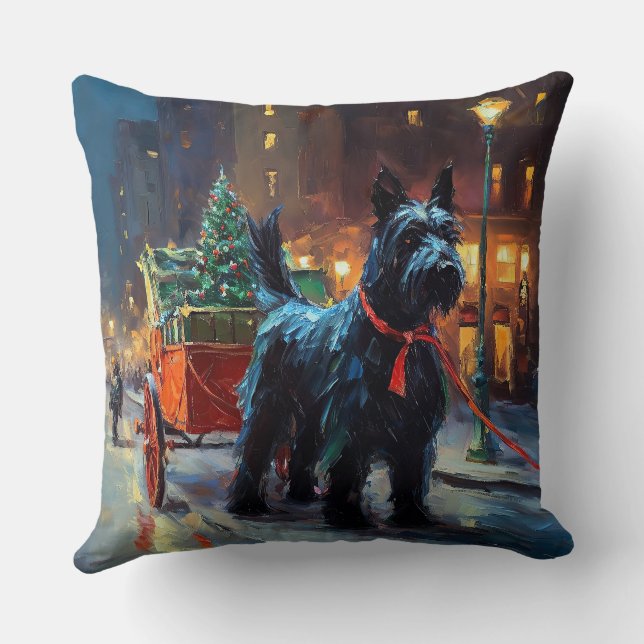 Scottish Terrier jul Festive Season Kudde (Baksida)