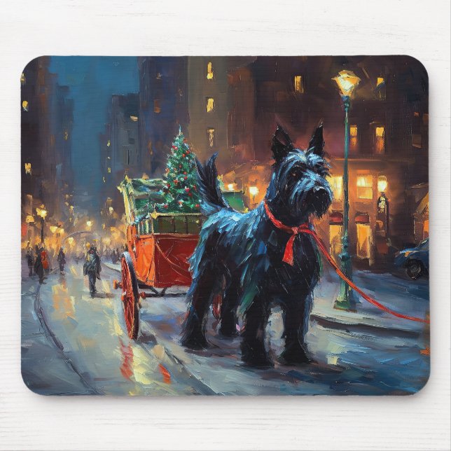Scottish Terrier jul Festive Season Musmatta (Framsidan)