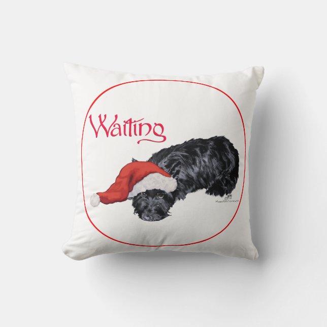 Scottish Terrier jul Pillow Kudde (Framsida)
