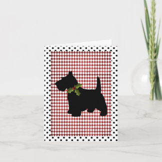 Scottish Terrier Jul Roligt Scottie Hund Anpassnin Helgkort