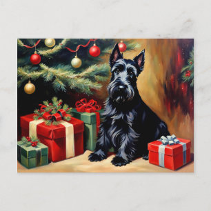 Scottish Terrier jul Vykort