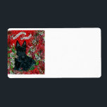 Scottish Terrier Julafton Fraktsedel<br><div class="desc">Scottish Terrier adressetiketter för perfekt Season Greetings! Skicka den bästa julen önskemål med etiketter från TailEnd Productions.com. Original Scottie art av Cherry O'Neill.</div>