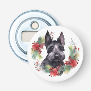 Scottish Terrier-julen-Valpen Festive Flasköppnare