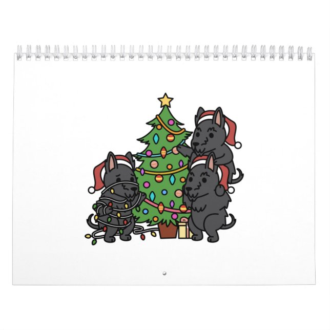Scottish Terrier Julgran Kalender (Omslag)