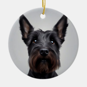 Scottish Terrier Julgransprydnad Keramik