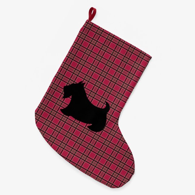 Scottish Terrier-julklapp Stor Julstrumpa (Framsidan (Hängande))