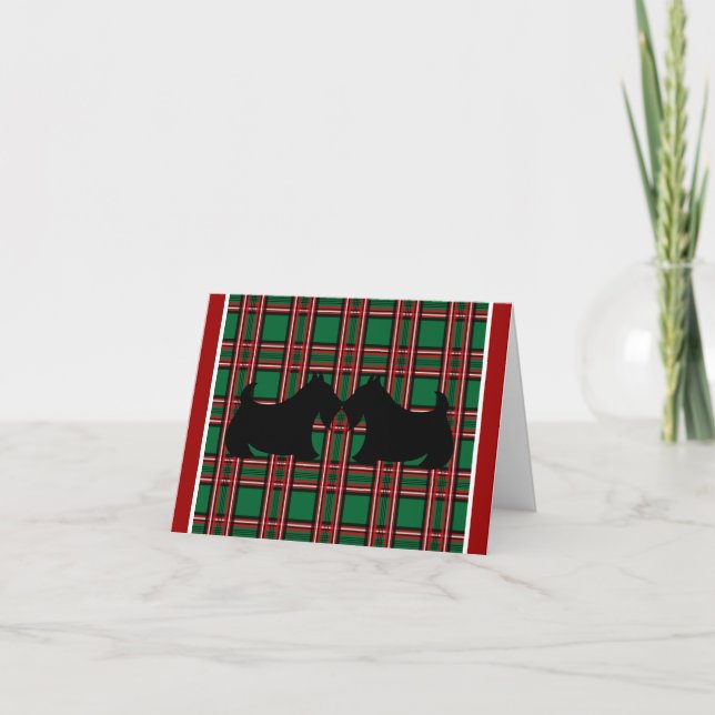 Scottish Terrier-julkort Helgkort (Framsida)