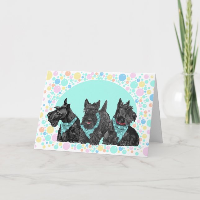 Scottish Terrier Julkort Kort (Framsida)