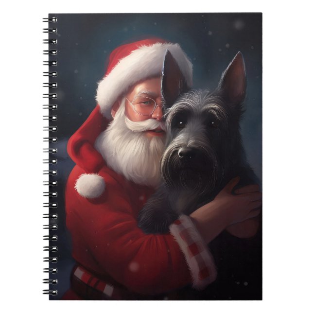 Scottish Terrier Jultomten Festive jul Anteckningsbok (Framsidan)