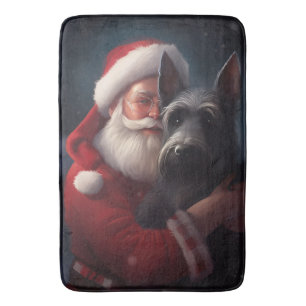 Scottish Terrier Jultomten Festive jul Badrumsmatta