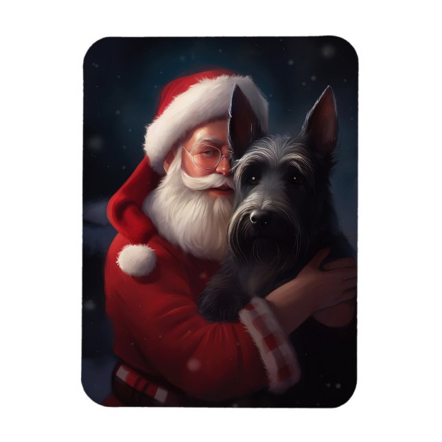 Scottish Terrier Jultomten Festive jul Magnet (Vertikal)