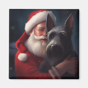 Scottish Terrier Jultomten Festive jul Magnet