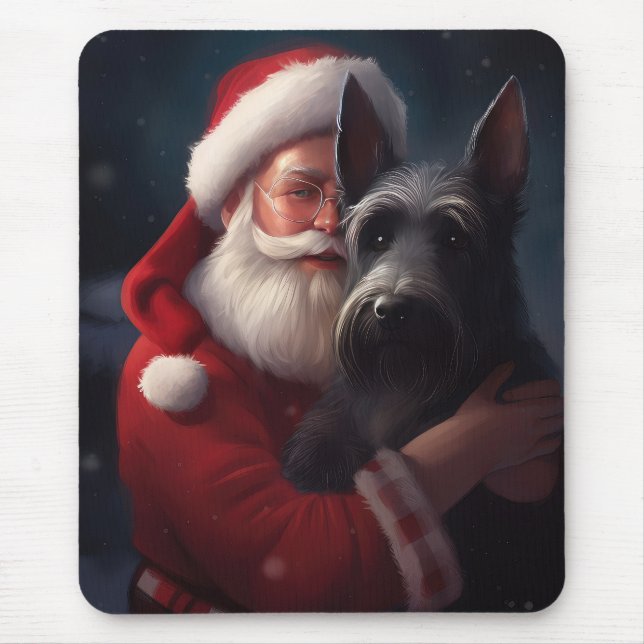 Scottish Terrier Jultomten Festive jul Musmatta (Framsidan)